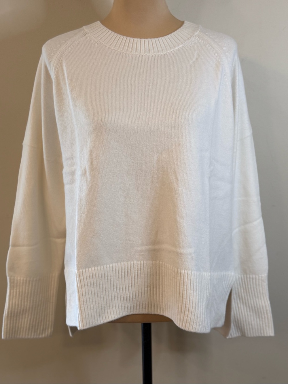 Banana Republic Factory Perfectly Soft cream crewneck wool blend sweater SZ XXL